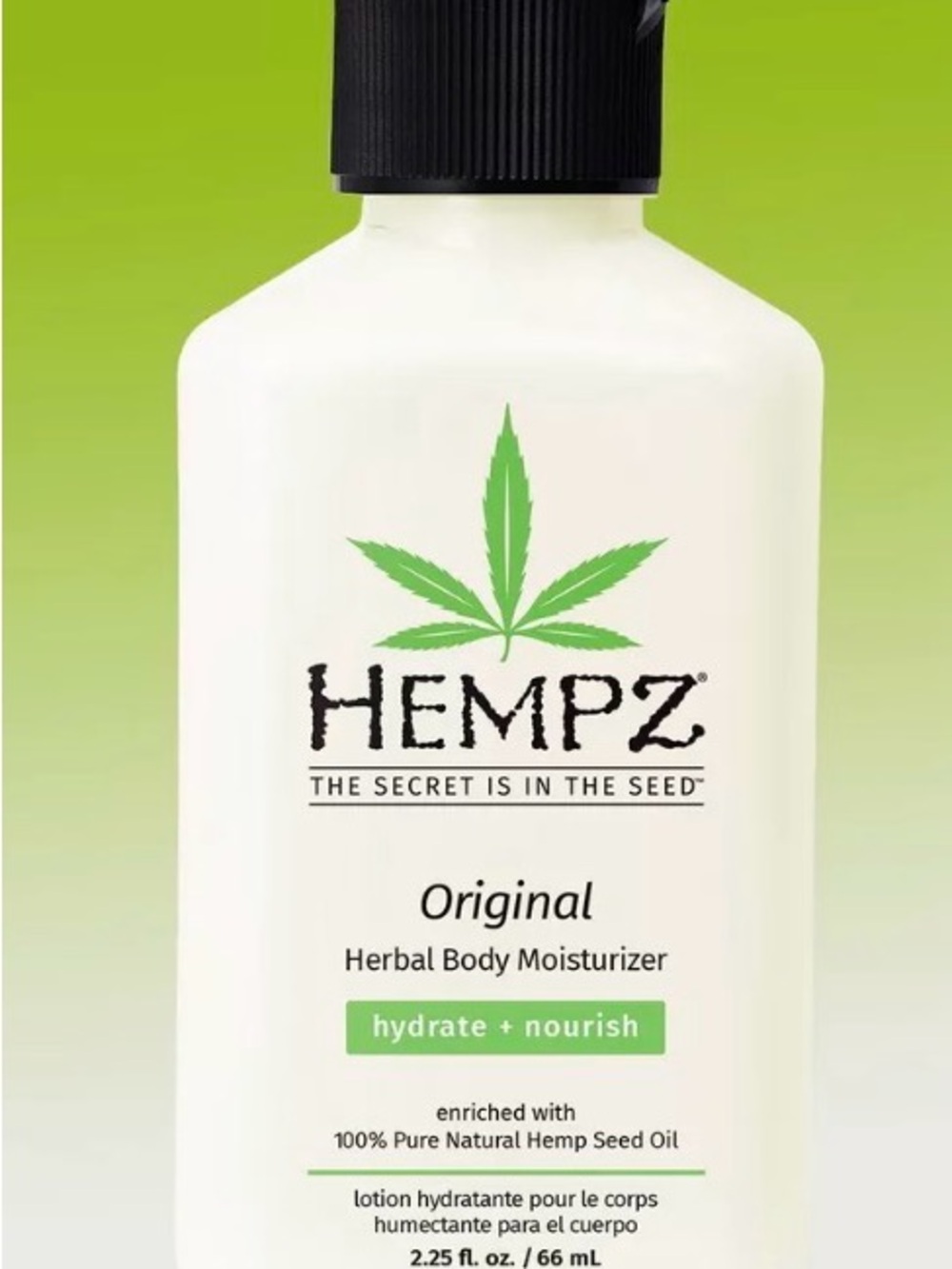 Hempz Triple Moisture Herbal Whipped Body Crème — White & Green. Travel size